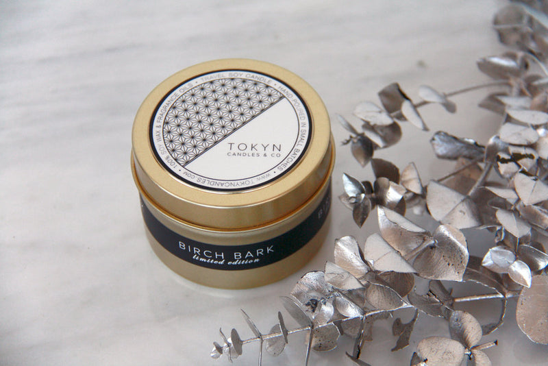 Gold Travel Tin ~ Seasonal Exclusive ~  Birch Bark